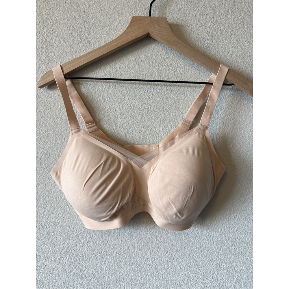 Honeylove Women Light Beige Crossover Wireless Padded Bra Size S+ LWBR0308B